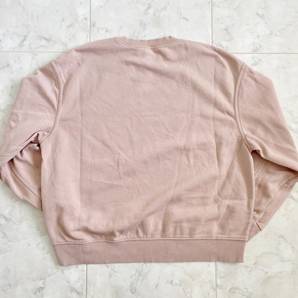 H&M DIVIDED Pink Oversized Crewneck Pullover Sweatshirt Women XS - Picture 4 of 4